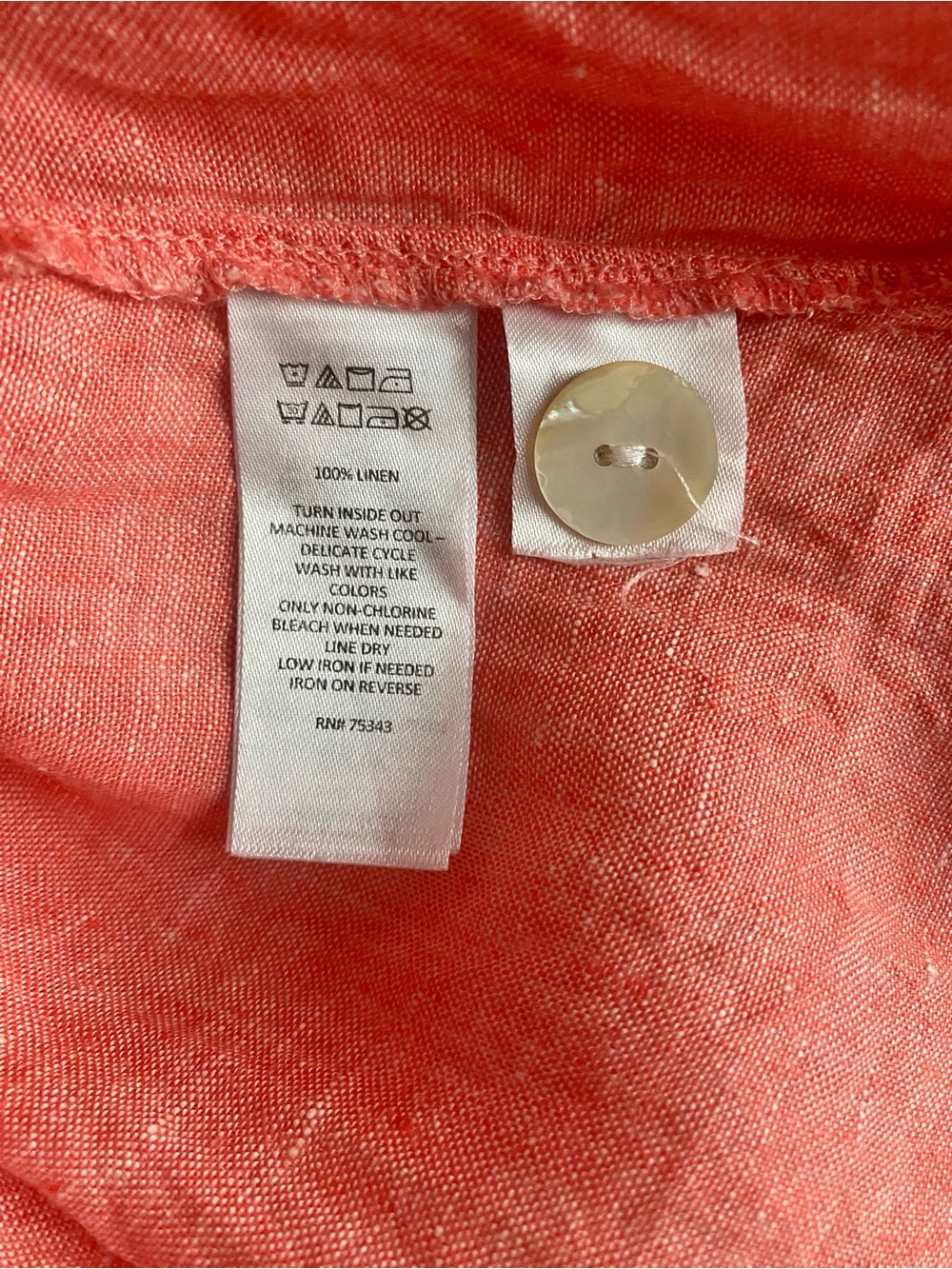 Tahari Women Light Blue 100% Linen Coastal Resort Beach Relaxed Tunic Top Sz 2X - Picture 8 of 10